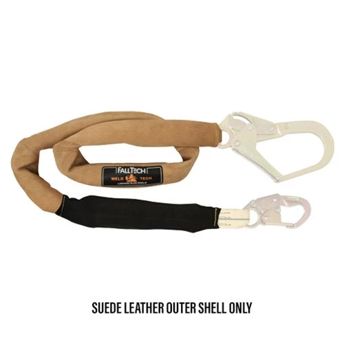 FallTech WeldTech 6' Lanyard Slag Shield Suede Leather 5075C 3 FallTech WeldTech 6' Lanyard Slag Shield Suede Leather 5075C