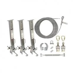 FallTech SteelGrip Cable HLL System with Stanchions for 4" to 24" I-Beams 60310024