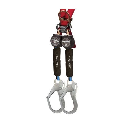 FallTeach Mini DuraTech 6' Twin Leg Self-Retracting Lifeline SRD Steel Rebar Hooks 72706TB3 3 FallTeach Mini DuraTech 6' Twin Leg Self-Retracting Lifeline SRD Steel Rebar Hooks 72706TB3