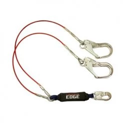 FallTech 6' Leading Edge Lanyard Y-Leg for 100% Tie-Off Aluminum Snap Hook and Rebar Hooks 8354LEY3A